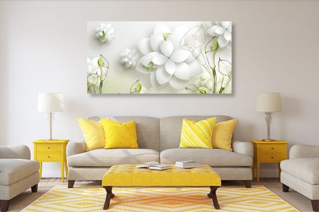CANVAS PRINT ABSTRACT FLOWERS - PICTURES - 🔥 TOTAL SALE 🔥