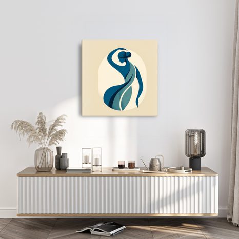 WANDBILD TANZENDE FRAU IN ABSTRAKTION - WANDBILDER FRAUEN - BILDER