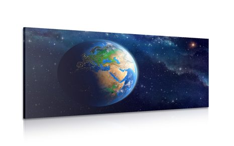 CANVAS PRINT PLANET EARTH - PICTURES OF SPACE AND STARS - PICTURES