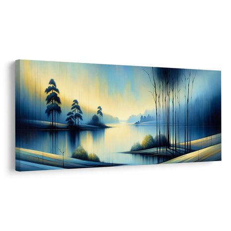 WANDBILD VERTRÄUMTER BLICK AUF DIE LANDSCHAFT - BILDER SEEN - BILDER