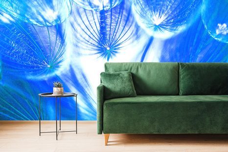 CARTA DA PARATI – DENTE DI LEONE BLU STRAORDINARIO - CARTA DA PARATI ASTRATTI - CARTA DA PARATI