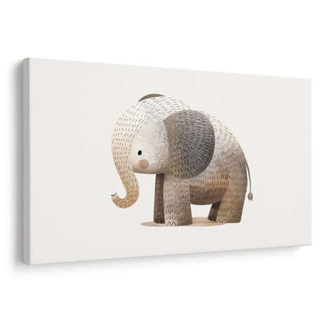 QUADRO SU TELA – ELEFANTE CARINO PER BAMBINI - QUADRI PER BAMBINI ANIMALI - STAMPE E QUADRI