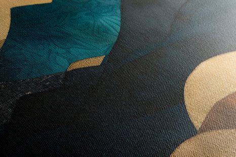 STAMPA SU TELA – NATURA ASTRATTA BLU-ORO - QUADRI MONTAGNE - STAMPE E QUADRI