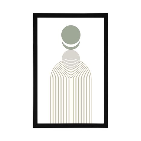 POSTER MODERNER REGENBOGEN MIT KREISEN MID-CENTURY - MOTIVE AUS UNSERER WERKSTATT - POSTER