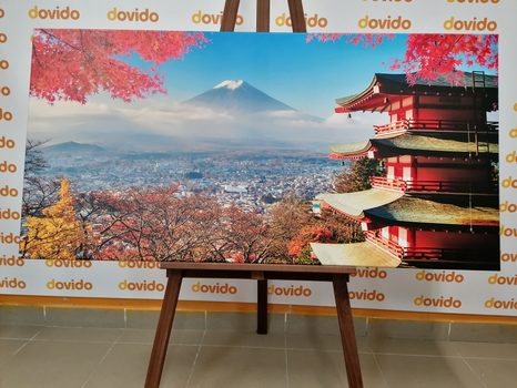 КАРТИНА НА ПЛАТНО – ЕСЕН В ЯПОНИЯ - ГРАДСКИ КАРТИНИ - КАРТИНИ