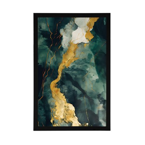 PLAKÁT ZELENÝ MRAMOR - MRAMOROVÁ ABSTRAKCE - PLAKÁTY