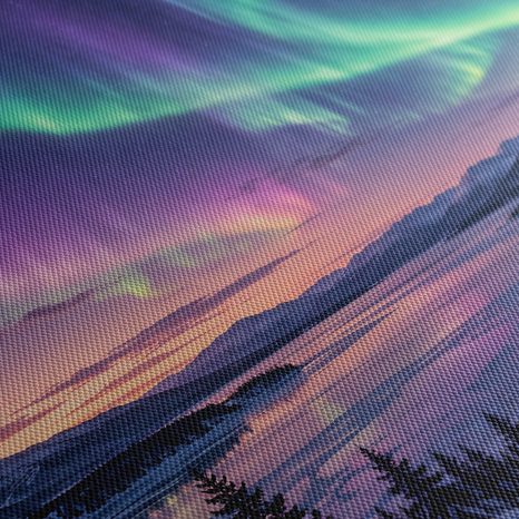 CANVASTAVLA VINTERLANDSKAP UNDER NORRSKEN - TAVLOR MED NORRSKEN - TAVLOR