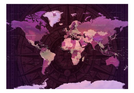 ÖNTAPADÓ TAPÉTA LILA VILÁGTÉRKÉP - PURPLE WORLD MAP - TAPÉTÁK - 🔥 TELJES KIÁRUSÍTÁS