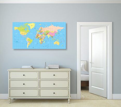 TABLOU HARTA PE UN FUNDAL ALBASTRU - TABLOURI CU HĂRȚI - TABLOURI