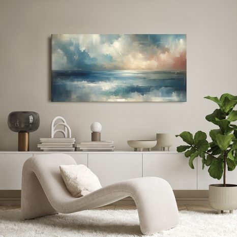 SLIKA POMIRJUJOČA MORSKA GLADINA - ABSTRAKTNE SLIKE - SLIKE