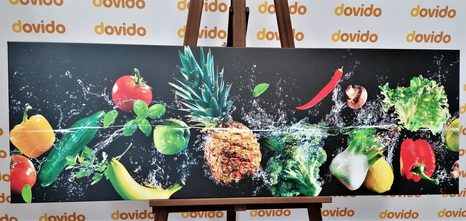 WANDBILD BIO-OBST UND GEMÜSE - BILDER VON ESSEN UND GETRÄNKEN - BILDER