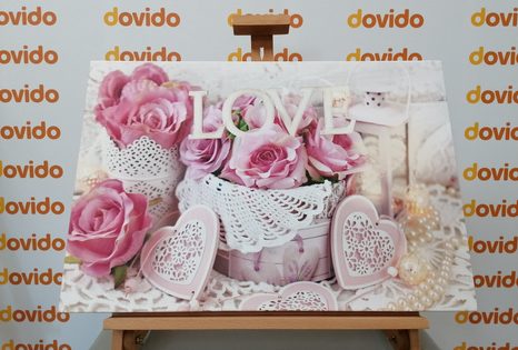 OBRAZ ROMANTICKÁ DEKORACE VE VINTAGE STYLU - VINTAGE A RETRO OBRAZY - OBRAZY