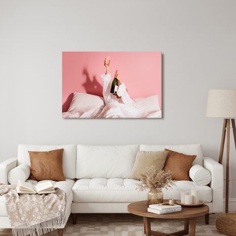 OBRAZ RELAXACE V RŮŽOVÉM NÁDECHU - OBRAZY LIDÍ - OBRAZY