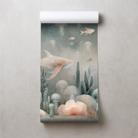 TAPETA PODMOŘSKÝ SVĚT S MEDÚZAMI - DĚTSKÉ TAPETY - TAPETY