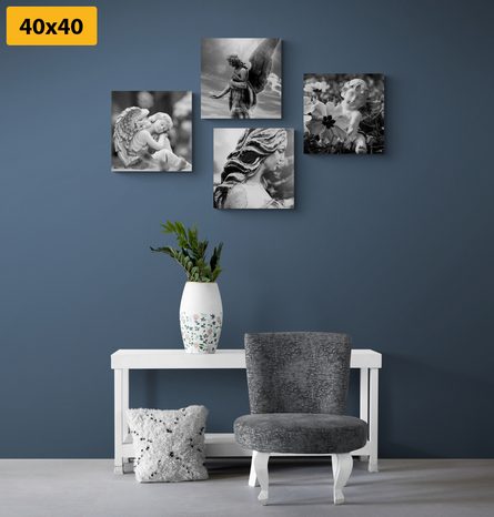 SET OBRAZŮ NEBESKÁ HARMONIE V ČERNOBÍLÉM PROVEDENÍ - SESTAVY OBRAZŮ - OBRAZY