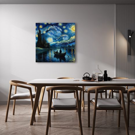 WANDBILD MAGISCHE NACHT AUF DEM WASSER - BILDER VON NATUR UND LANDSCHAFT - BILDER