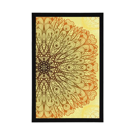 PLAKÁT ZLATÁ ETNICKÁ MANDALA - FENG SHUI - PLAKÁTY