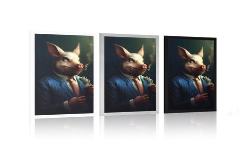 POSTER TIERISCHER GANGSTER SCHWEIN - TIERISCHE GANGSTER - POSTER