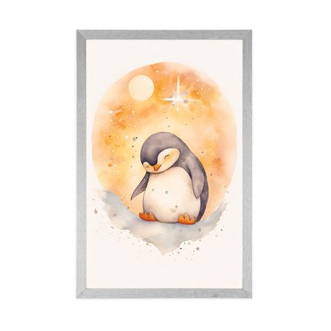 PLAKAT ROZMARZONY PINGWIN - WYMARZONE ZWIERZĘTA - PLAKATY