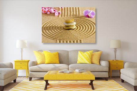 QUADRO SU TELA – GIARDINO GIAPPONESE CON ELEMENTI FENG SHUI - QUADRI FENG SHUI - STAMPE E QUADRI