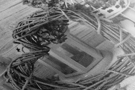 WANDBILD IM VINTAGE-STIL IN SCHWARZ-WEISS - SCHWARZ-WEISSE BILDER - BILDER