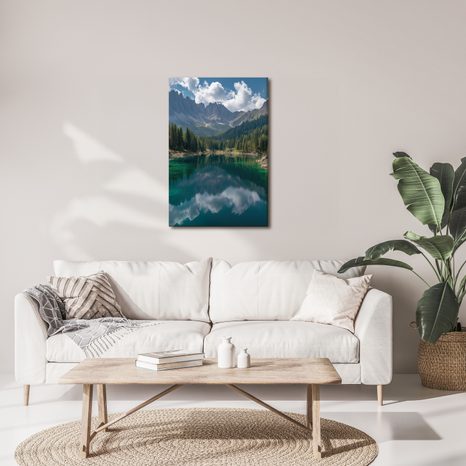 OBRAZ KLIDNÁ KRAJINA S HORAMI - OBRAZY JEZERA - OBRAZY