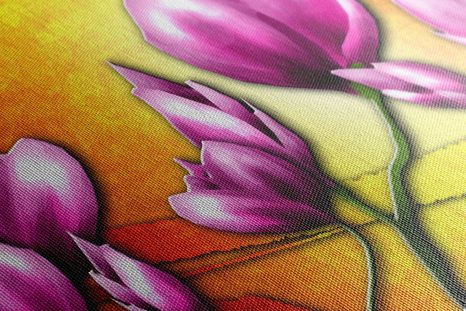 OBRAZ RŮŽOVÉ KVĚTY V ETNO STYLU - ABSTRAKTNÍ OBRAZY - OBRAZY