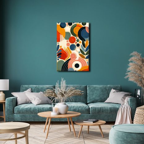 OBRAZ HRAVÁ GEOMETRICKÁ KOMPOZICE - ABSTRAKTNÍ OBRAZY - OBRAZY