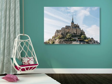 WANDBILD BURG MONT SAINT-MICHAEL - BILDER VON STÄDTEN - BILDER