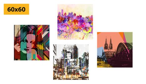 SET DI QUADRI – VITA ASTRATTA IN CITTÀ - COLLEZIONI DI QUADRI - STAMPE E QUADRI