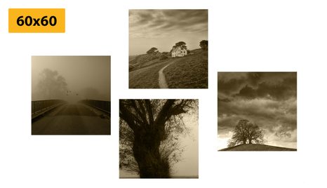 BILDER-SET GEHEIMNISVOLLE NATUR IN SEPIA - BILDERSETS - BILDER