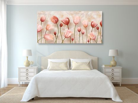 WANDBILD ALTROSA TULPEN - BILDER BLUMEN - BILDER
