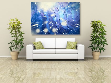 WANDBILD ABSTRAKTION BEWEGUNG DER STERNE - ABSTRAKTE BILDER - BILDER