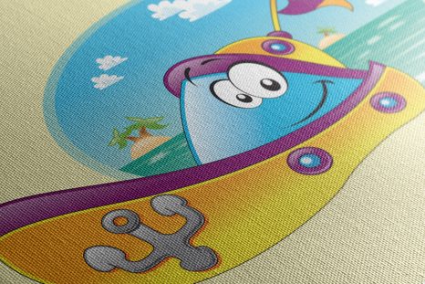 WANDBILD ABENTEUER AUF DEM BOOT - BILDER FÜR KINDER - BILDER