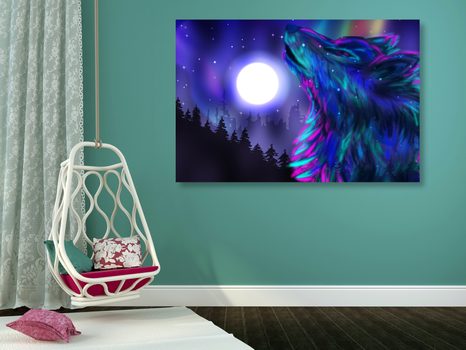 OBRAZ VLČÍ MĚSÍC - OBRAZY ZVÍŘAT - OBRAZY