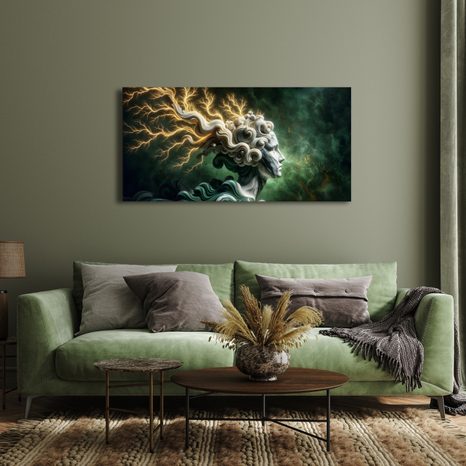 OBRAZ MYSTICKÁ ŽENA S BLESKY VE VLASECH - OBRAZY ŽENY - OBRAZY