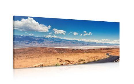 CANVAS PRINT ROAD IN THE MIDDLE OF THE COUNTRY - PICTURES OF NATURE AND LANDSCAPE - PICTURES