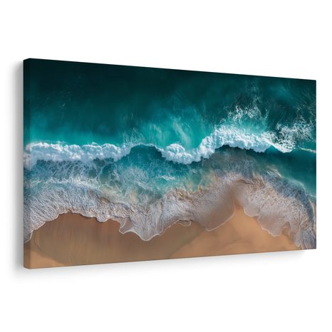 WANDBILD MEERESWELLE UND SAND - BILDER MEER UND STRAND - BILDER