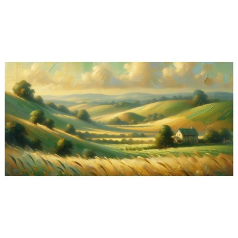 WANDBILD LAND DER TRÄUME UND REIFEN ÄHREN - WANDBILDER FELDER UND WIESEN - BILDER