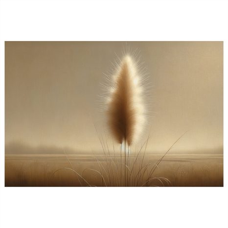 WANDBILD ZARTES PAMPASGRAS - BILDER VON GRASHALMEN - BILDER