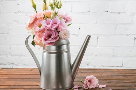 QUADRO SU TELA – BOUQUET DI FIORI IN ANNAFFIATOIO - QUADRI DI NATURE MORTE - STAMPE E QUADRI