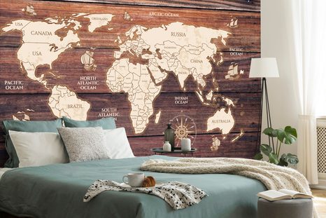 TAPETA MAPA NA DREVE - TAPETY MAPY - TAPETY