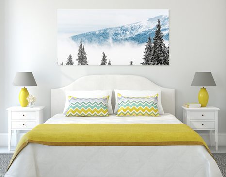 TABLOU PINI ACOPERIȚI CU ZĂPADĂ - TABLOU NATURĂ ȘI PEISAJE NATURALE - TABLOURI