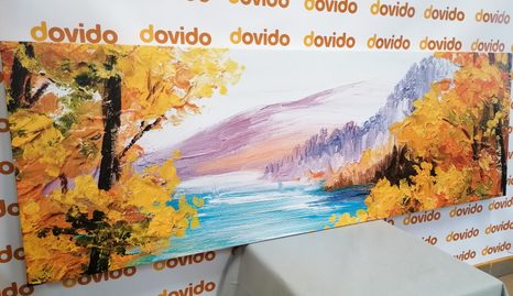 OBRAZ SCENÉRIE HORSKÉHO JEZERA - OBRAZY PŘÍRODY A KRAJINY - OBRAZY