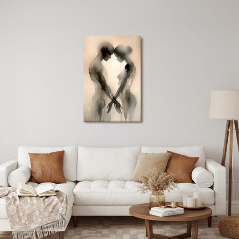 WANDBILD ZÄRTLICHKEIT OHNE GRENZEN - BILDER MIT LIEBESMOTIVEN - BILDER