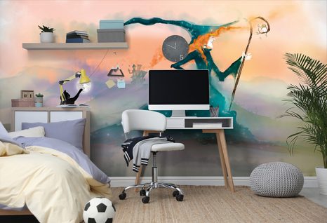 TAPETE GEMALTE HEXE - FANTASY-TAPETEN - TAPETEN