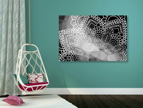 ΣΤΟΙΧΕΊΑ ΕΙΚΌΝΑΣ MANDALAS ΣΕ ΑΣΠΡΌΜΑΥΡΟ - ΠΊΝΑΚΕΣ ΑΣΠΡΌΜΑΥΡΕΣ - ΠΊΝΑΚΕΣ