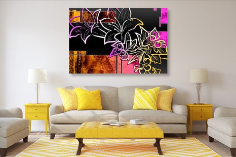 SLIKA ILUSTRACIJA ROŽ - ABSTRAKTNE SLIKE - SLIKE