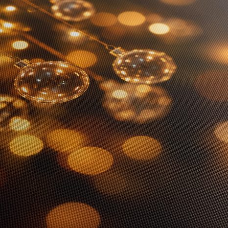 CANVASTAVLA GLITTRANDE JULKULOR I VARM BOKEH - JUL- OCH VINTERTAVLOR - TAVLOR