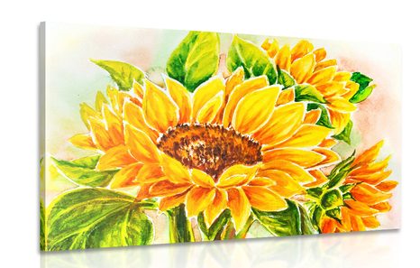 TABLEAU SUR TOILE – TOURNESOL MAGNIFIQUE - TABLEAUX DE FLEURS - TABLEAUX